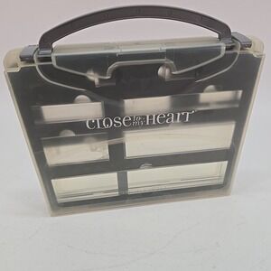 CTMH Close To My Heart Stamp Block Carrying Case With 12 Blocks Stamping Storage